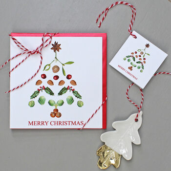 Christmas Cards With Christmas Tree Illustration, 2 of 3