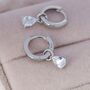 Sterling Silver Pear Cut Cz Droplet Hoop Earrings, thumbnail 5 of 12