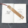 Personalised Oak Bookmark Bee And Honeycomb, thumbnail 1 of 2