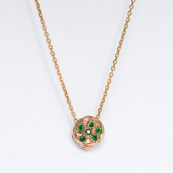 Gold Pendant Set With Colombian Emeralds, 4 of 5