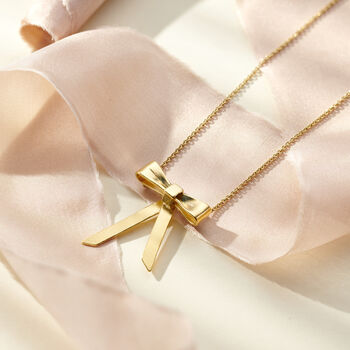 Personalised Bow Charm Necklace, 2 of 9