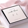 Music Note Stud Earrings Sterling Silver, thumbnail 2 of 7