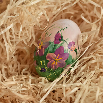 Hand Painted Easter Egg Decoration Meadow, 2 of 4