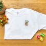 Lucky Cat Embroidered T Shirt, thumbnail 5 of 7