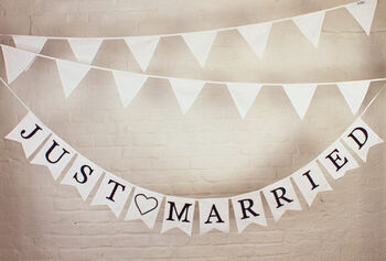 Just Married Cotton Bunting, 2 of 2
