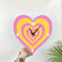 Retro Heart Shape Decorative Clock, thumbnail 1 of 6