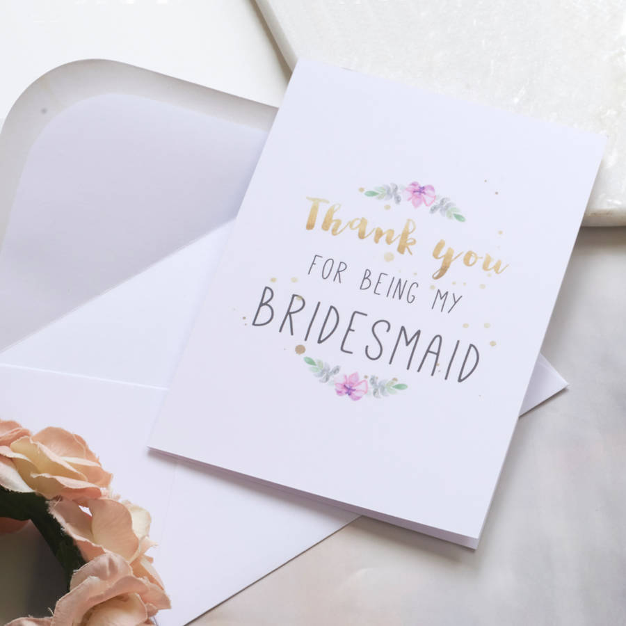 bridesmaid card by dose of rose | notonthehighstreet.com