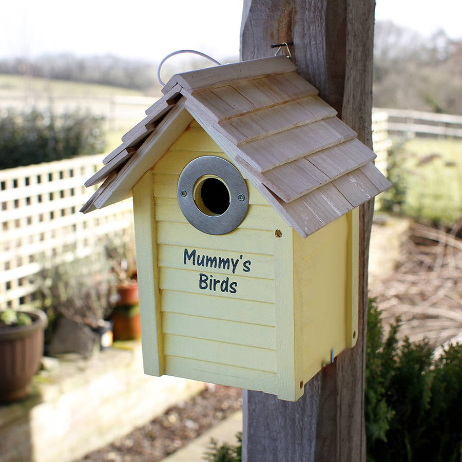 Personalised Wooden Bird Box By Jonny s Sister Notonthehighstreet