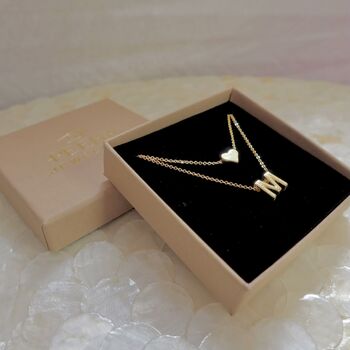 Layered Letter Heart Necklace, 5 of 10