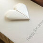 Personalised 30th Pearl Anniversary Origami Heart Card, thumbnail 6 of 6