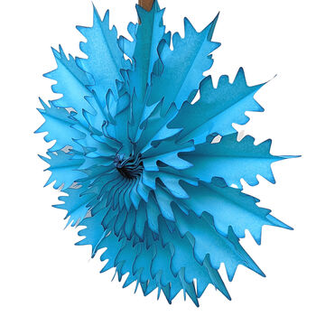 Honeycomb Tissue Paper Snowflake Fans Blues, 5 of 5