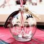 Personalised Bauble Theme Drinking Glass, thumbnail 3 of 11