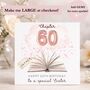 Sister 60th Birthday Card Personalised – Luxury Chapter Design With Optional Gems, thumbnail 2 of 2