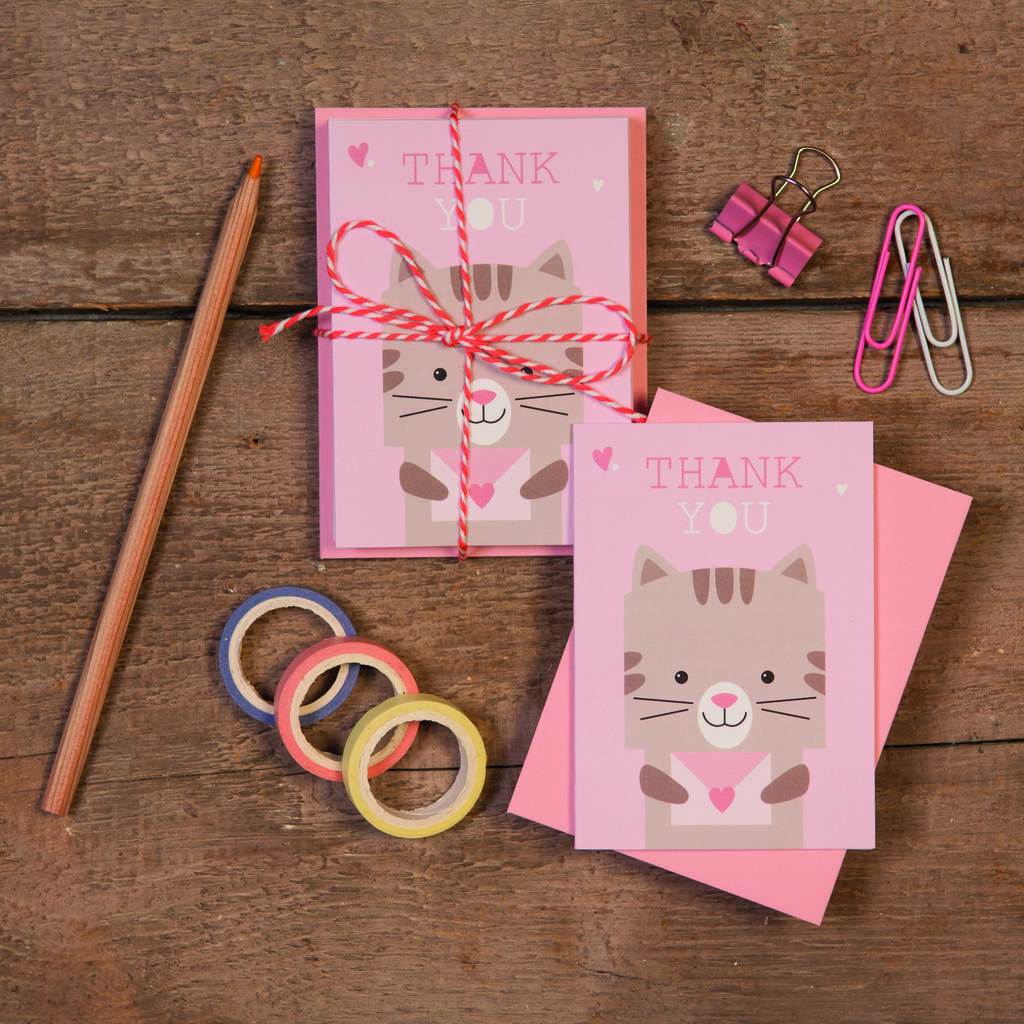 children-s-mini-thank-you-cards-cat-by-aliroo-notonthehighstreet