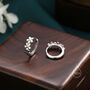 Sterling Silver Daisy Chain Huggie Hoop, thumbnail 3 of 12