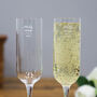 Personalised Mrs And Mrs Champagne Flute Set Of Two, thumbnail 4 of 9
