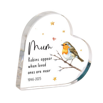 Mum Memorial Heart Gift Acrylic Plaque, 2 of 3