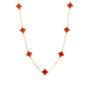 Clover Necklace Gold/Red, thumbnail 1 of 2