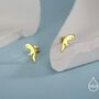 Sterling Silver Jumping Fox Stud Earrings, thumbnail 7 of 12