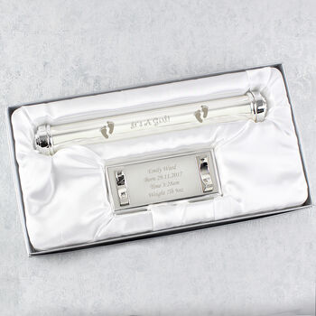 New Baby Girl Gifts Birth Certificate Holder Silver Plated, 7 of 7