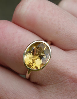Citrine Gold Stacking Ring, 4 of 5