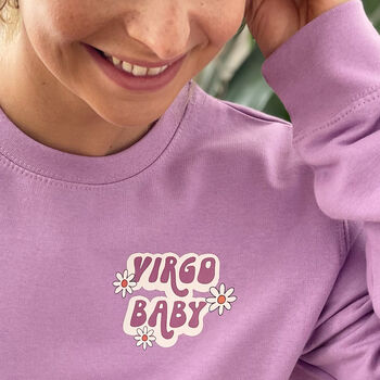 Personalised Star Sign Baby Birthday Sweatshirt, 2 of 7