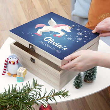 Personalised Unicorn Christmas Eve Box, 3 of 11