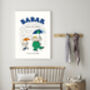 Babar In The Rain Nursery Art Print, thumbnail 3 of 3