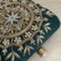 Emerald Green Mandala Design Square Clutch Bag, thumbnail 9 of 10