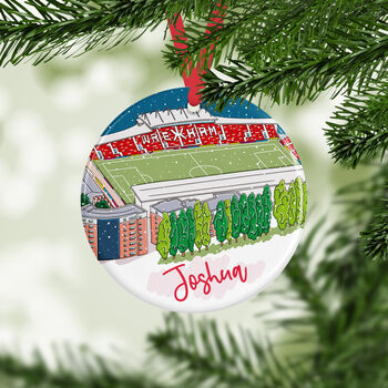 Personalised Wrexham Bauble, The Racecourse Ground, 2 of 5