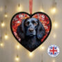Springer Spaniel Stained Glass Effect Heart Suncatcher, thumbnail 4 of 7