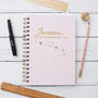Personalised Zodiac Star Sign Gold Foil Notebook, thumbnail 3 of 7