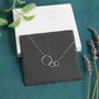 Sterling Silver Three Ring Infinity Necklace, thumbnail 1 of 8