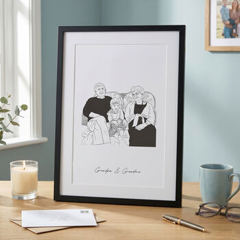 Custom Line Drawing Portrait Print, 6 of 8