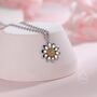 Sterling Silver Extra Tiny Little Daisy Flower Pendant Necklace, thumbnail 4 of 11