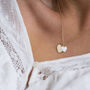Double Heart Personalised Name Necklace, thumbnail 4 of 11