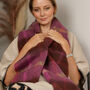 Wool Blend Cosy Checked Winter Scarf, thumbnail 3 of 8