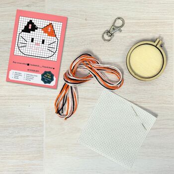 Have A Purr Fect Day! Mini Matchbox Cross Stitch Kit, 12 of 12