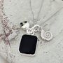 'The Trio' Black Onyx Sterling Silver Necklace, thumbnail 1 of 10