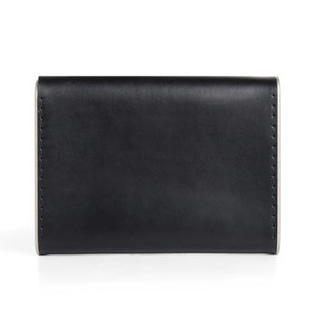 Black Minimal Modern Leather Clutch, 4 of 8