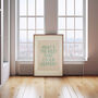 What's The Best That Could Happen Wall Print | Peppermint And Cream, thumbnail 1 of 3
