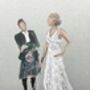 Personalised Bride And Groom Portrait In Watercolour, thumbnail 1 of 8