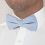 Wedding Handmade 100% Brushed Cotton Tie In Light Blue, thumbnail 5 of 10