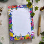 Colourful Flowers A5 Notepad, thumbnail 2 of 7