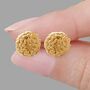 18ct Gold Plated October Birth Flower Stud Earrings, thumbnail 5 of 10