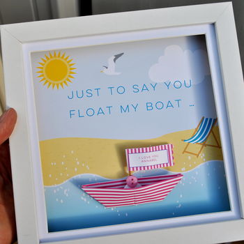 Personalised Paper Boat Picture Frame, 6 of 8