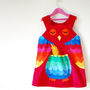 Rainbow Owl Girls Dress, thumbnail 3 of 6