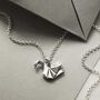 Sterling Silver Polished Origami Swan Necklace, thumbnail 5 of 8