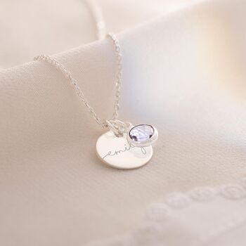 Esme Personalised Initial Birthstone Necklace, 3 of 12