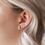 Gold Plated Enamel Bumblebee Stud Earrings, thumbnail 1 of 4